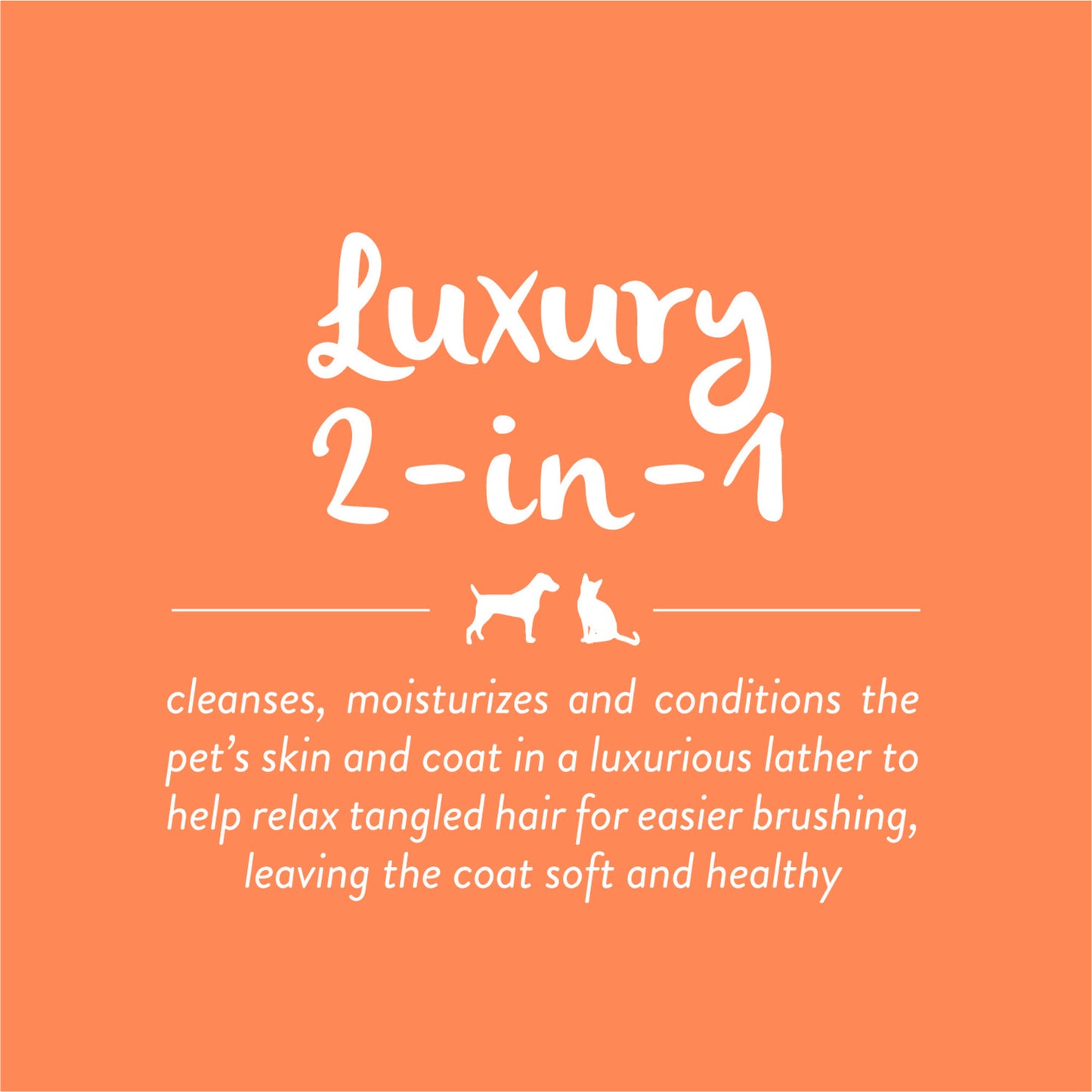 TROPICLEAN PAPAYA & COCONUT LUXURY 2-IN-1 SHAMPOO & CONDITIONER