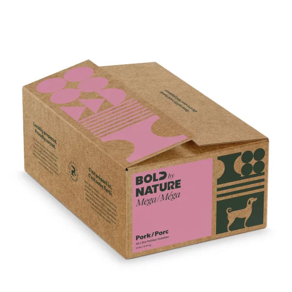 BOLD BY NATURE MEGA DOG RAW : PORK BOX
