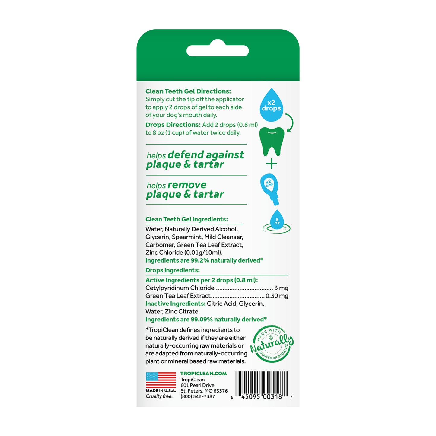 TROPICLEAN FRESH BREATH NO-BRUSHING TOTAL CARE KIT FOR DOGS