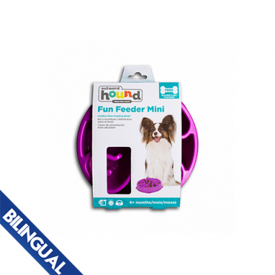 Outward Hound Fun Feeder Bowl Purple Mini