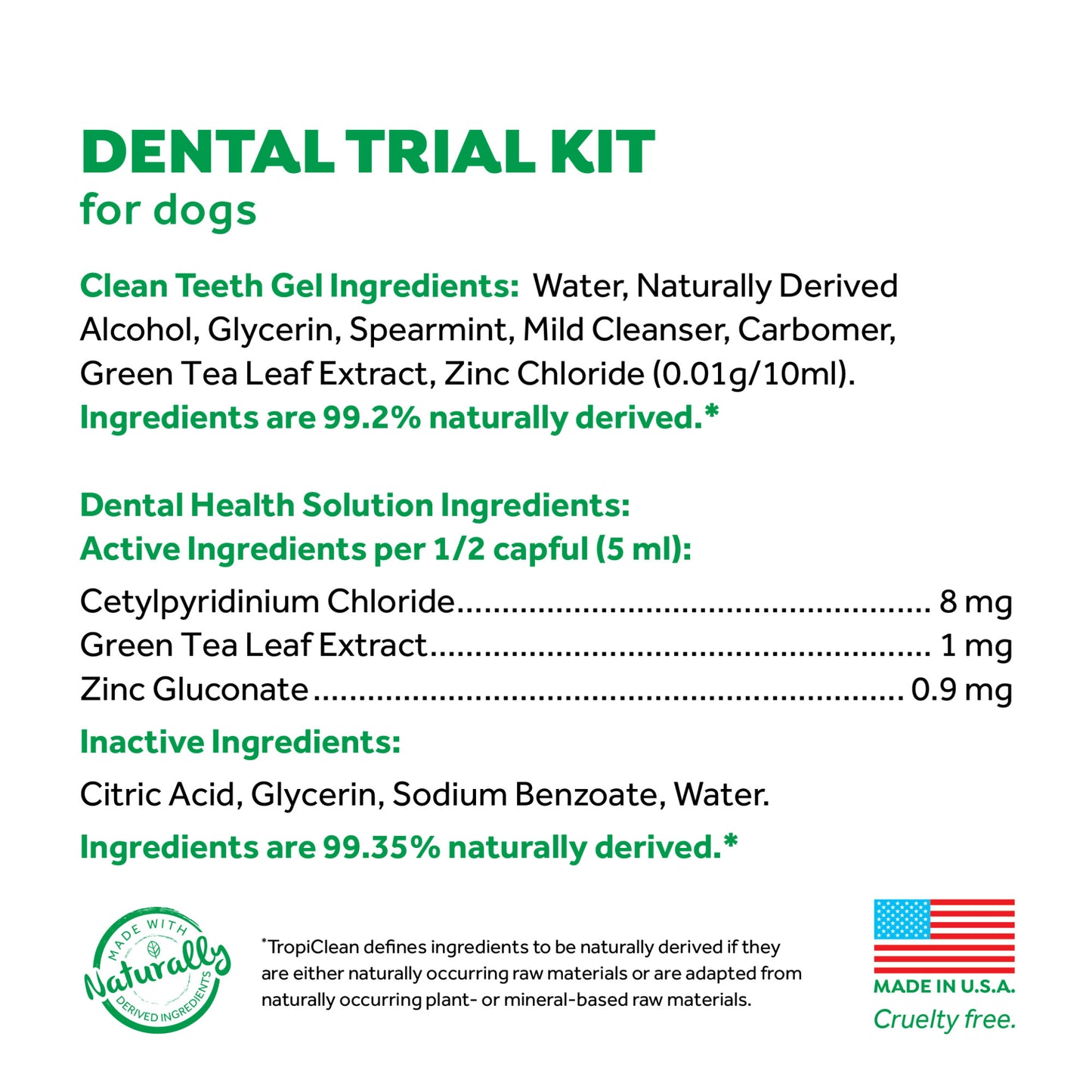 TROPICLEAN FRESH BREATH DENTAL TRIAL KIT