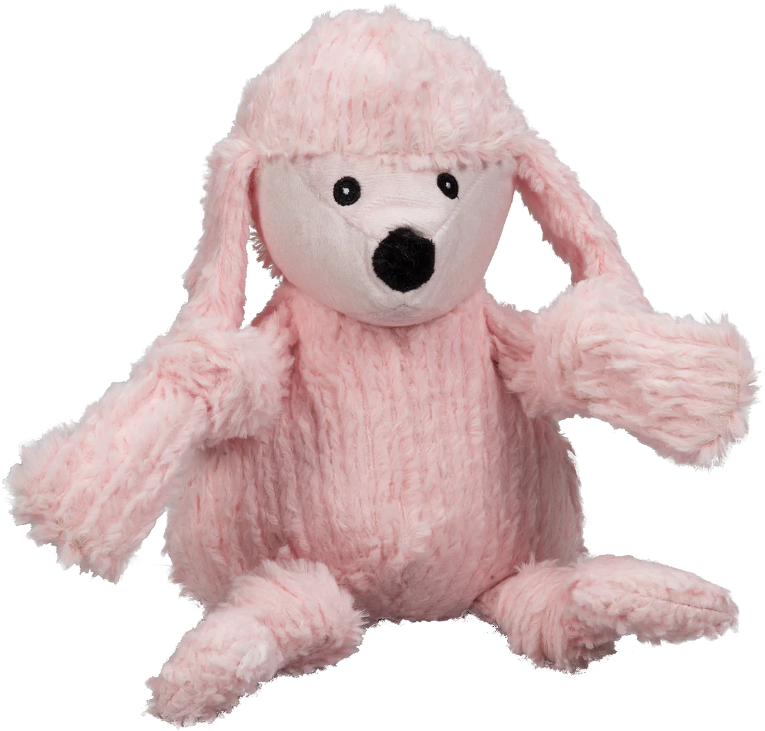 HUGGLE HOUNDS DIVA THE PINK POODLE KNOTTIE DOG TOY