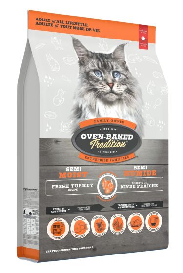 OVEN-BAKED TRADITION ALL- LIFESTYLE ADULT CAT FOOD - SEMI-MOIST WITH TURKEY
