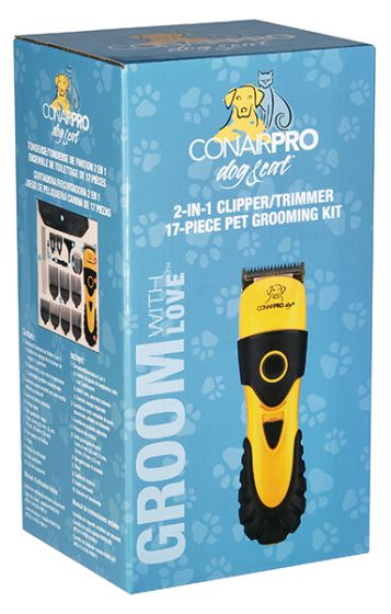 CONAIRPRO PET 2 In 1 Clipper Trimmer 17pc Grooming Kit Dog 1pc