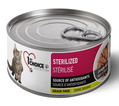 1st CHOICE ADULT STERILIZED GRAIN FREE CHICKEN CANNED PATE CAT - 156G