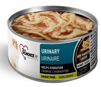 1st CHOICE ADULT URINARY HEALTH SHREDDED CHICKEN CANNED STEW CAT - 85G