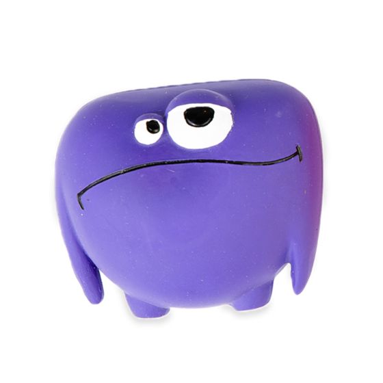 BUD'Z LATEX MONSTER BERNARD SQUEAKER PURPLE  3.5 DOG TOYS 1 PC