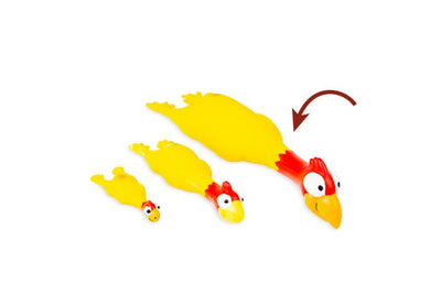 BUD'Z LATEX CHICKEN SQUEAKER YELLOW DOG TOYS 1 PC