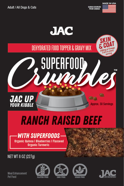 JAC SUPERFOOD CRUMBLES - GRASS FED BEEF