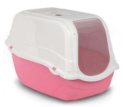 Bergamo Litter Pan Romeo With Top And Filter Coral Cat 1pc