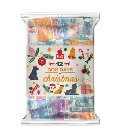 PLATO 12 DOG DAYS OF CHRISTMAS ADVENT HOLIDAY DOG TREATS