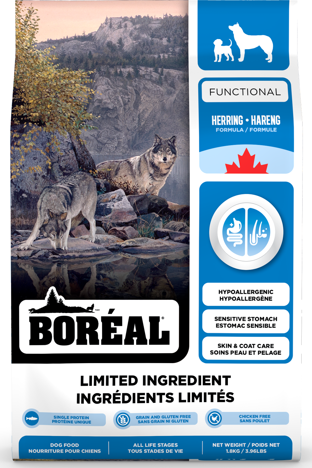 BORÉAL FUNCTIONAL LIMITED INGREDIENT DOG FOOD : HERRING