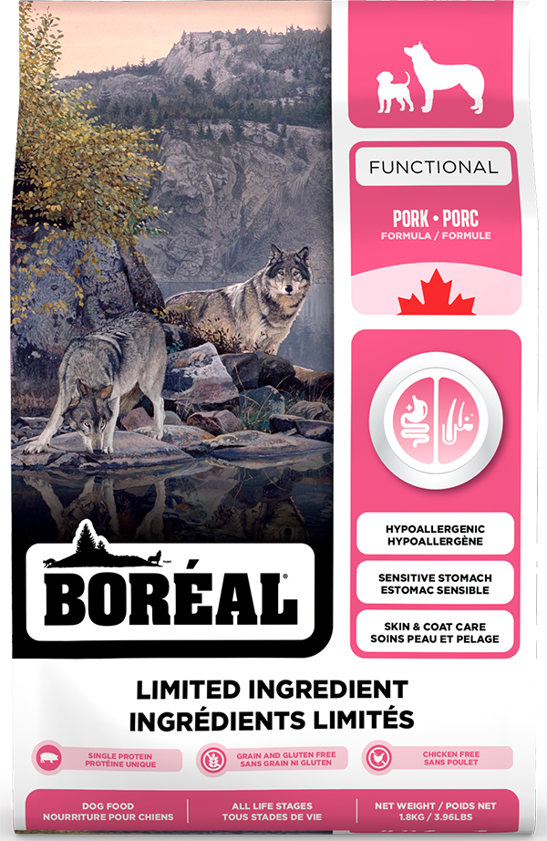 BORÉAL FUNCTIONAL LIMITED INGREDIENT DOG FOOD : PORK