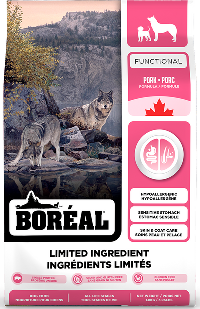 BORÉAL FUNCTIONAL LIMITED INGREDIENT DOG FOOD : PORK