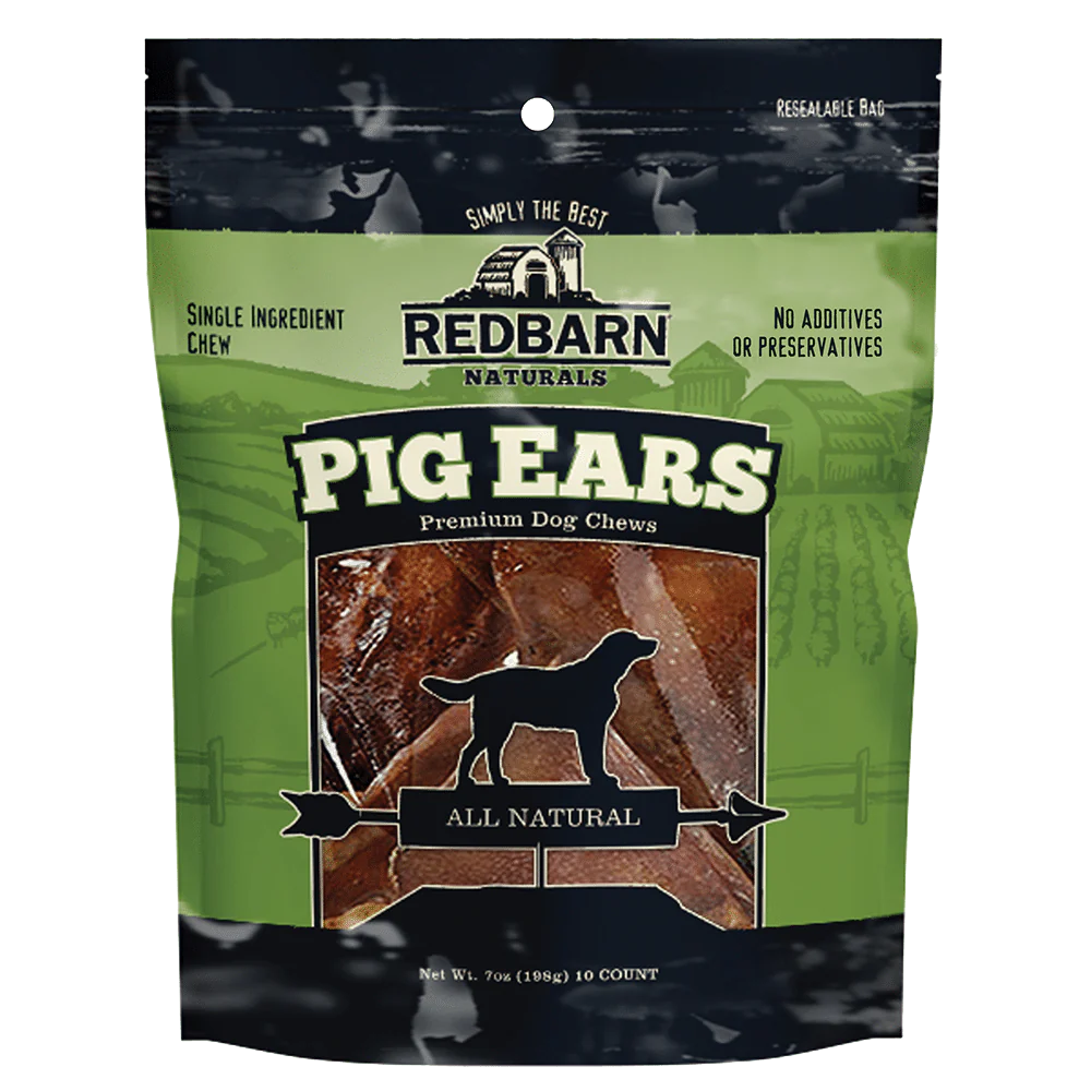 Red Barn Pig Ears Natural 10pc Dog