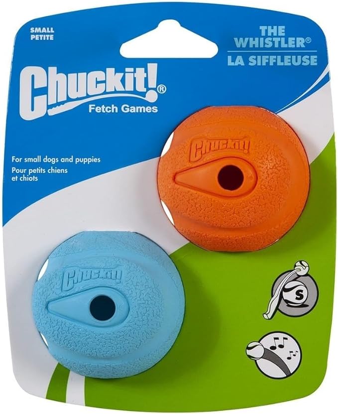 CHUCK IT! WHISTLER FETCH DOG TOY - PACK OF 2