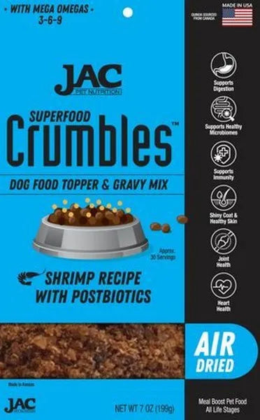JAC SUPERFOOD CRUMBLES - SHRIMP - 8OZ