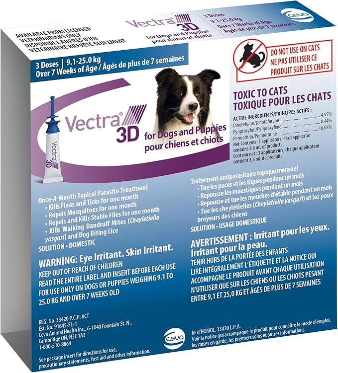 VECTRA® 3D FOR DOGS 9.1KG to 25KG