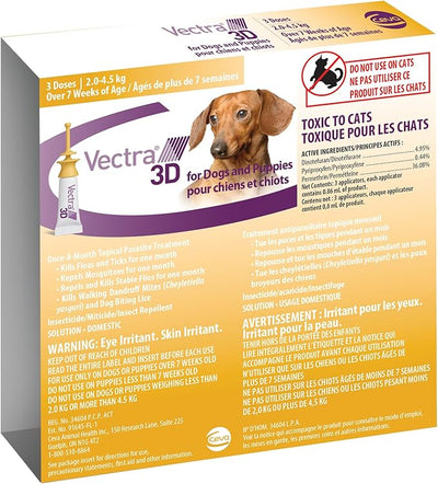VECTRA® 3D FOR DOGS 2kg to 4.5kg