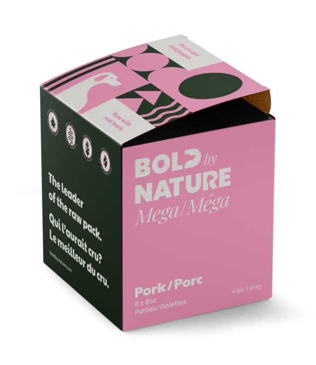 BOLD BY NATURE MEGA DOG RAW : PORK BOX