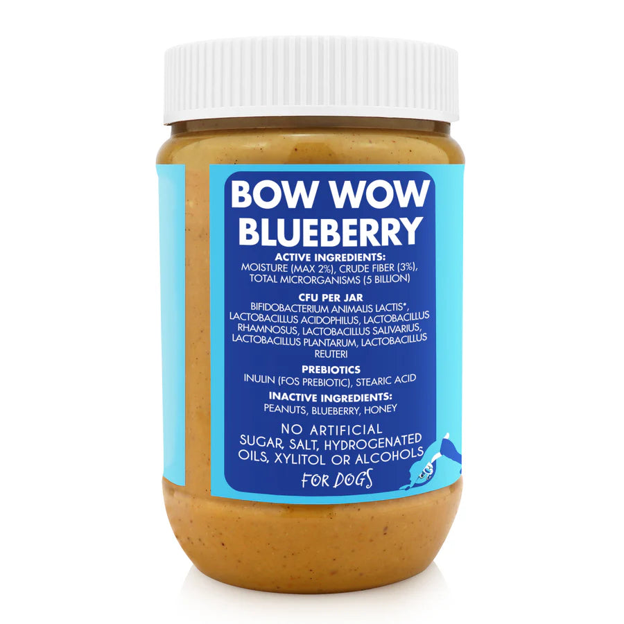 BARK BISTRO BOW WOW BLUEBERRY PREBIOTIC + PROBIOTIC PEANUT BUTTER FOR DOGS