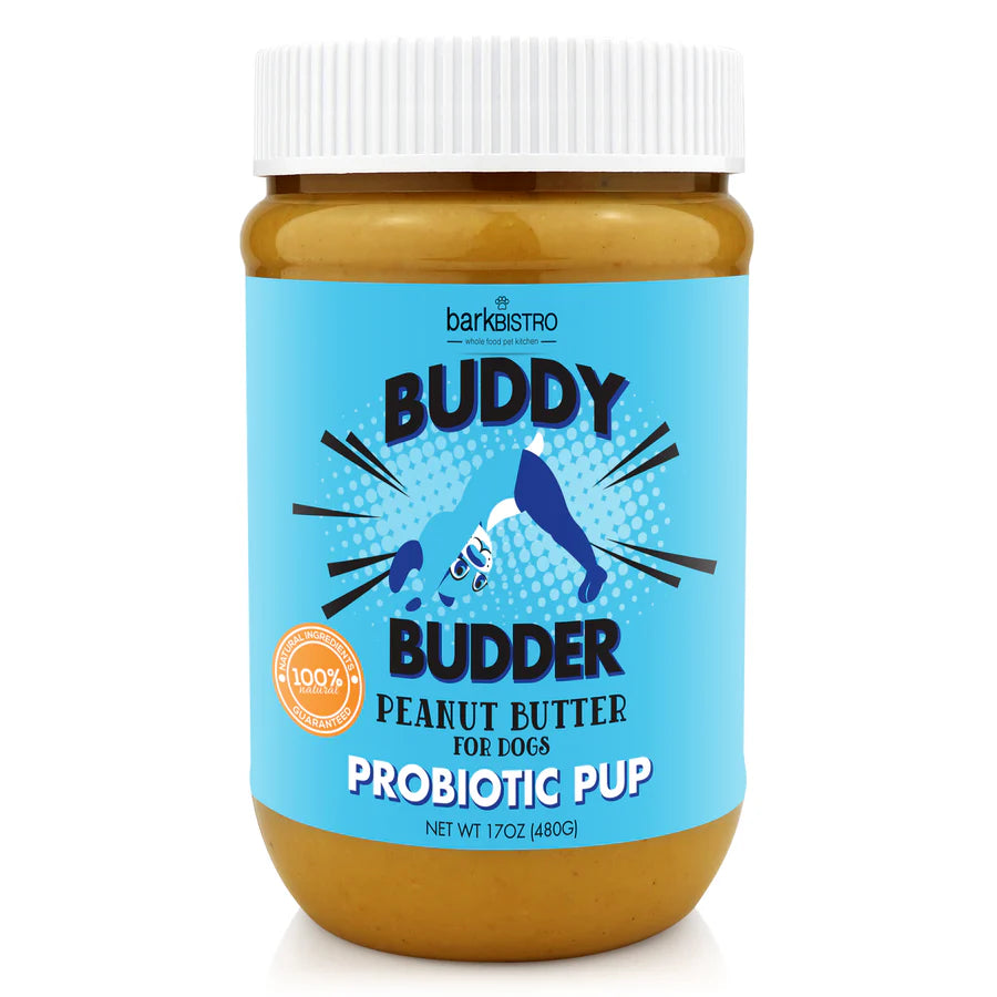 BARK BISTRO BOW WOW BLUEBERRY PREBIOTIC + PROBIOTIC PEANUT BUTTER FOR DOGS