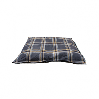 RUFF LOVE BUFFALO PLAID GREY & TAN CLOUD PILLOW
