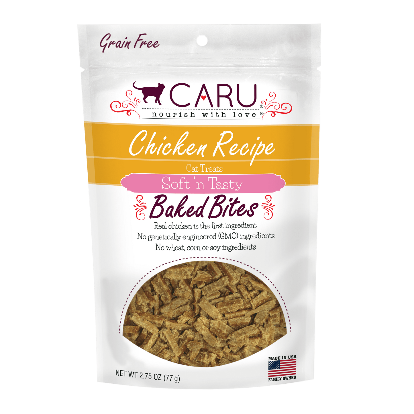 CARU SOFT 'N TASTY BAKED BITES CHICKEN RECIPE CAT TREATS