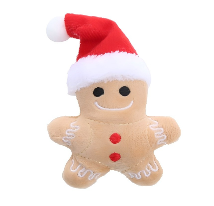 LAZZY BEAR HOLIDAY - GINGERBREAD MAN CAT TOY