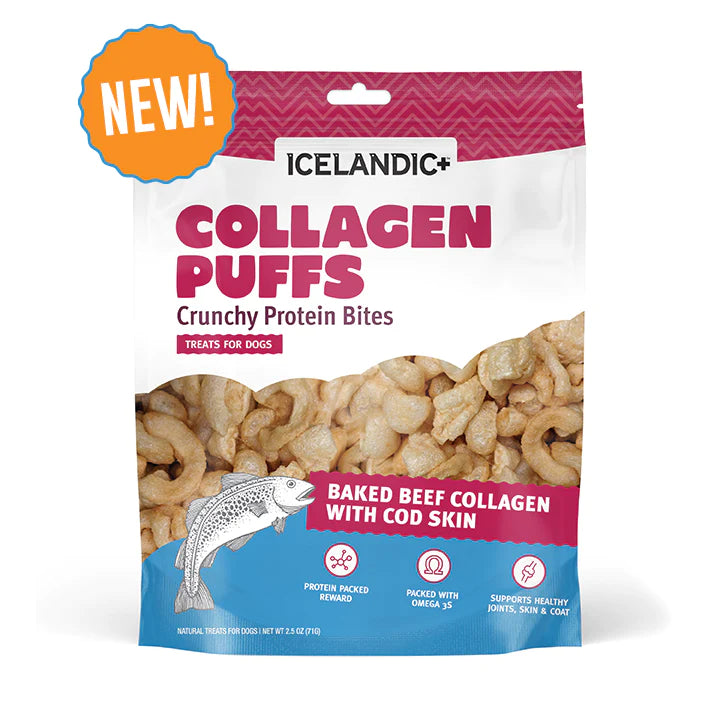 COLLAGEN PUFFS CRUNCHY PROTEIN  DOG TREATS