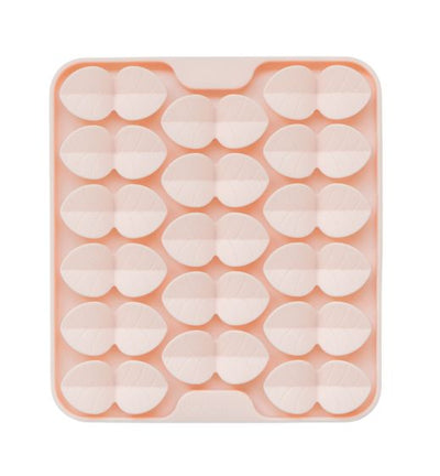 Dexypaws Square Hide and Seek Silicone Snuffle Mat, Blush Pink Cat & Dog