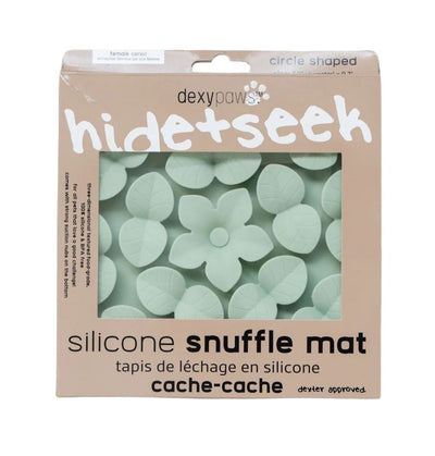Dexypaws Circle Hide and Seek Silicone Snuffle Mat, Sage Green Cat & Dog