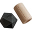 Dexypaws 2 Piece Aggressive Power Duo Geometric and Cylinder Treat Dispencer Set Beige and Black Dog