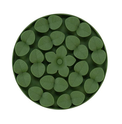 Dexypaws Circle Hide and Seek Silicone Snuffle Mat, Army Green Cat & Dog