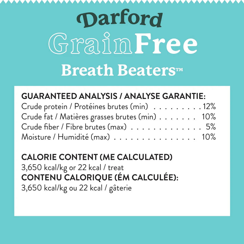 DARFORD GRAIN-FREE BREATH BEATERS DOG TREATS