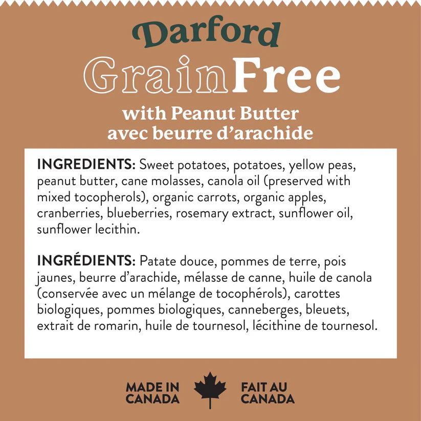 DARFORD GRAIN-FREE PEANUT BUTTER DOG TREATS