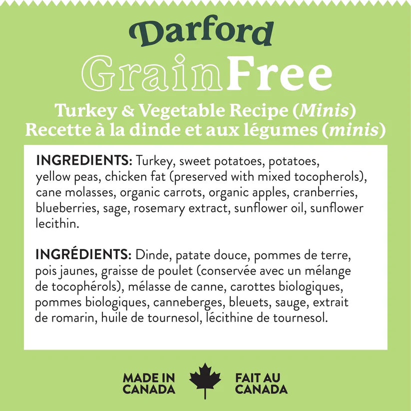 DARFORD GRAIN-FREE TURKEY& VEGETABLES RECIPE DOG TREATS