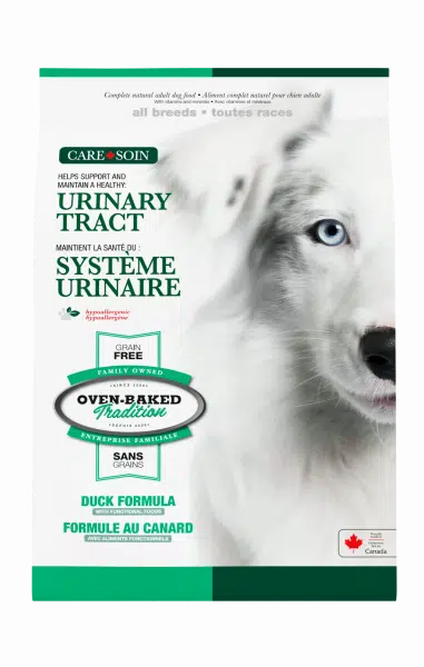 OVEN BAKED TRADITION CARE+ URINARY TRACT GRAIN FREE FOOD FOR ALL BREEDS WITH DUCK