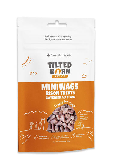 TILTED BARN STICKS - CANADIAN BISON MINI WAGS DOG TREATS