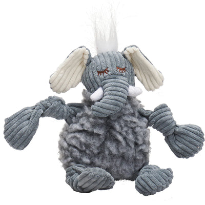 HUGGLE HOUNDS FLEECE ELLAMAE ELEPHANT FLUFFER KNOTTIE DOG TOY