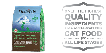 FIRSTMATE GRAIN FREE LID CAGE FREE DUCK & BLUEBERRY CAT FOOD
