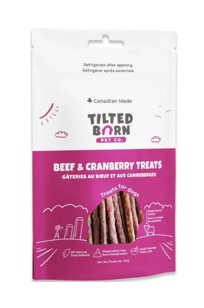 TILTED BARN STICKS - CANADIAN BEEF & CRANBERRY DOG TREATS