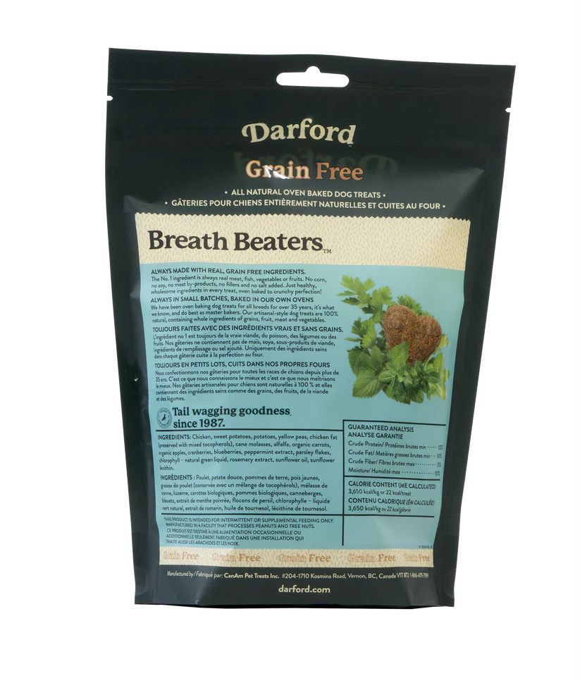 DARFORD GRAIN-FREE BREATH BEATERS DOG TREATS