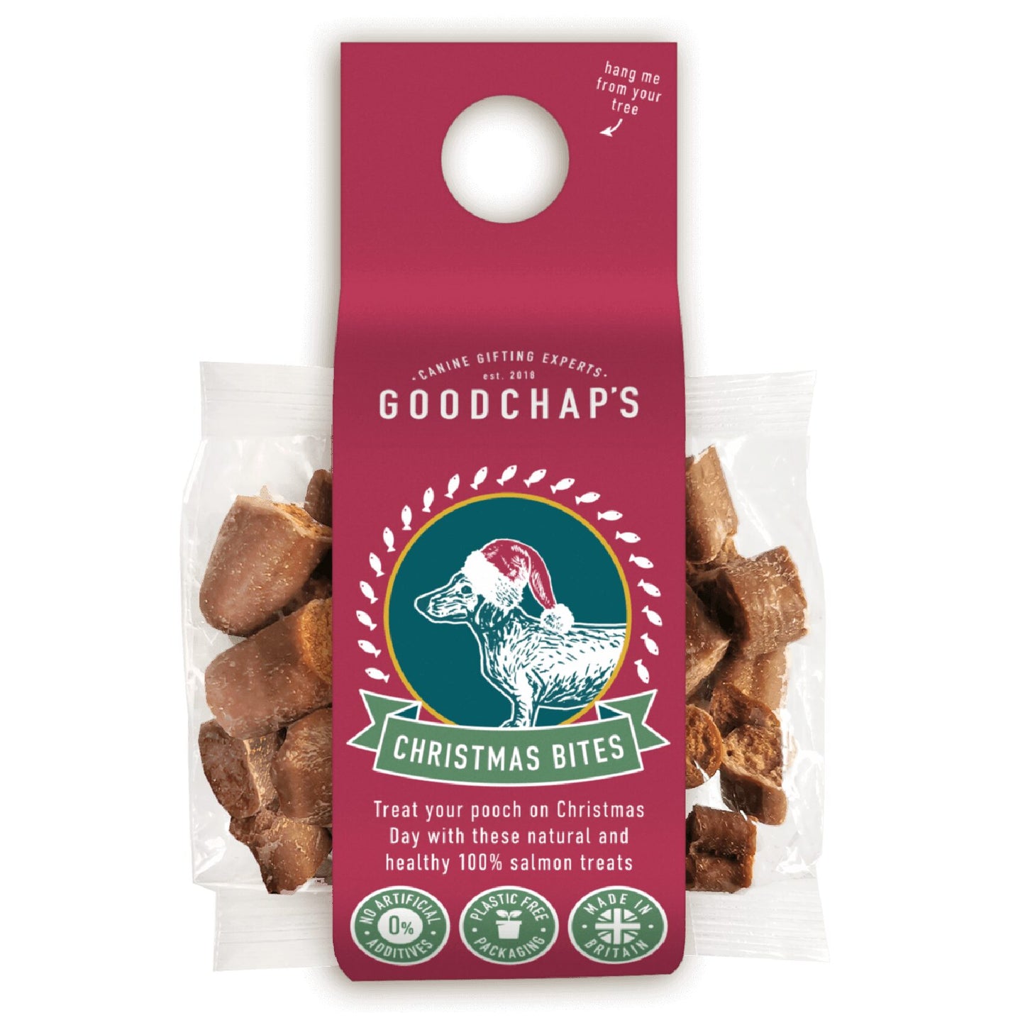 GOODCHAP'S CHRISTMAS BITES - 100% SALMON DOG TREATS