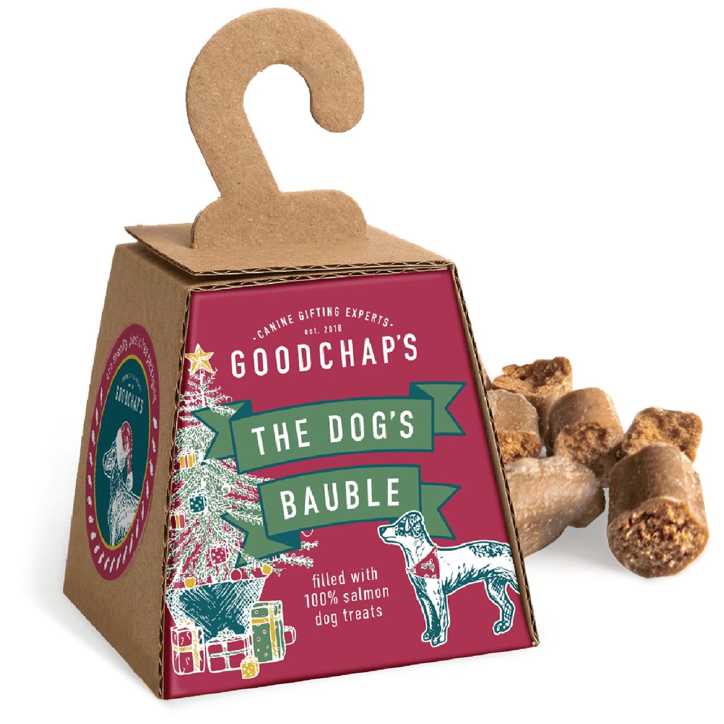 GOODCHAP'S CHRISTMAS BITES ORNAMENT - 100% SALMON DOG TREATS