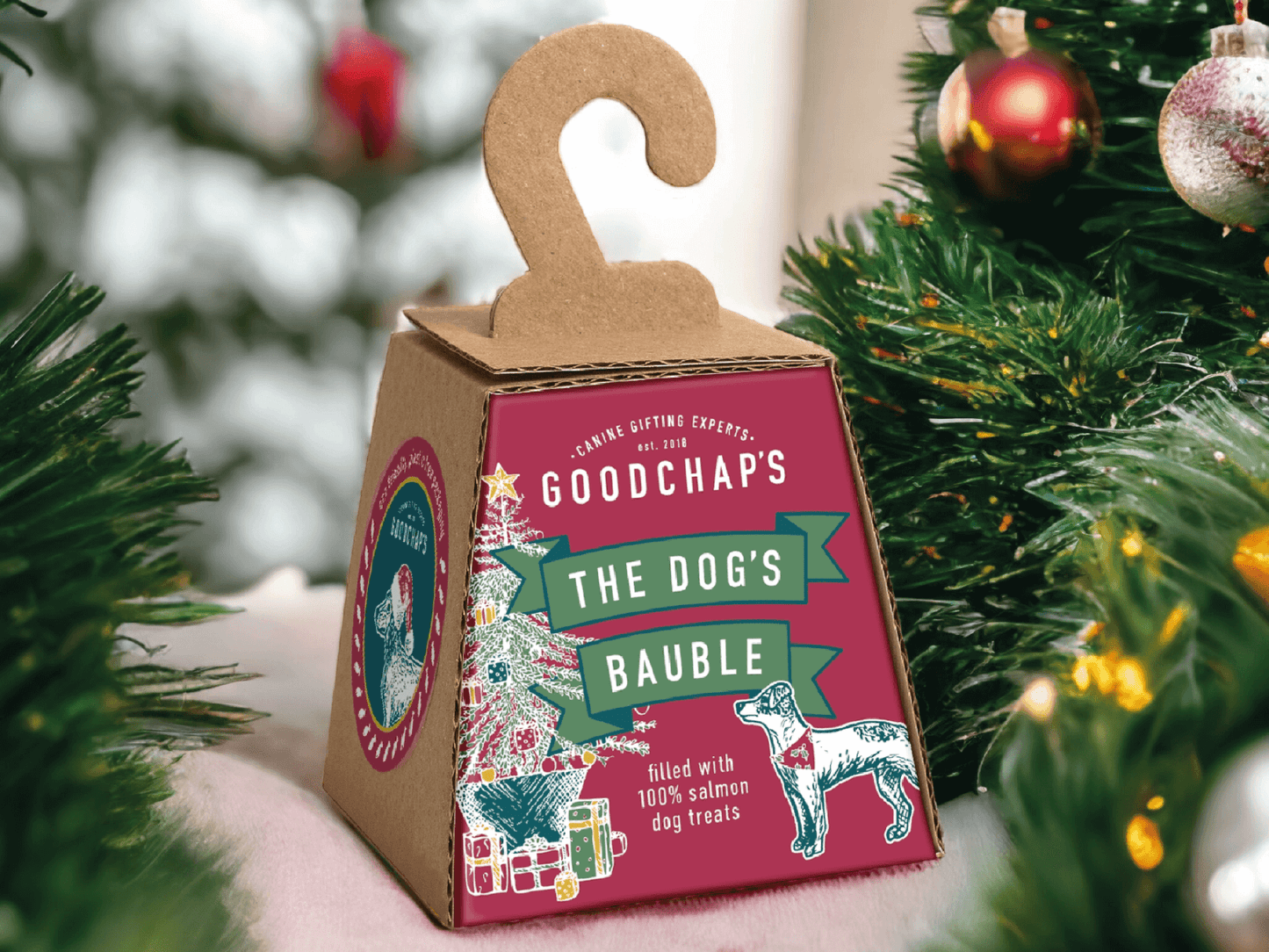 GOODCHAP'S CHRISTMAS BITES ORNAMENT - 100% SALMON DOG TREATS