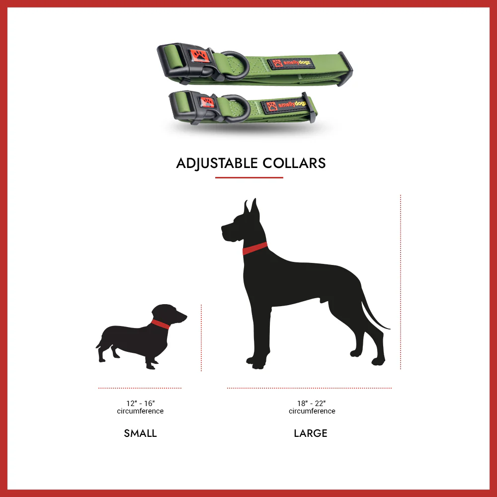 SMELLYDOGZ ADJUSTABLE COMFORT COLLAR - LARGE