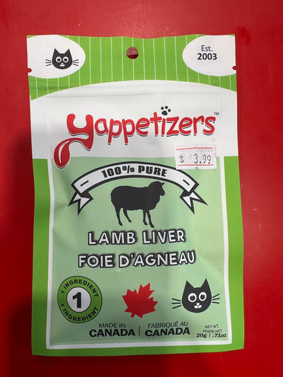 YAPPETIZERS DEHYDRATED LAMB LIVER CAT TREAT