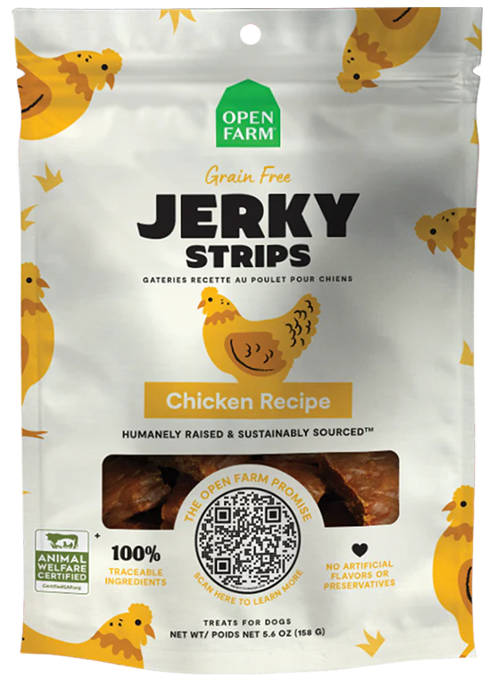 OPEN FARM® GRAIN FREE CHICKEN JERKY DOG TREATS