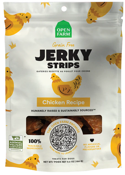 OPEN FARM® GRAIN FREE CHICKEN JERKY DOG TREATS